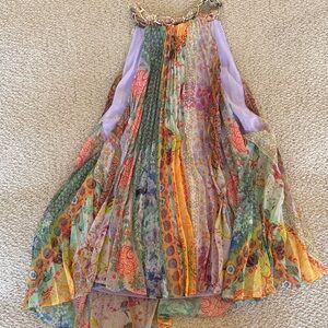 Alice and Olivia flowy top with neck chain detail